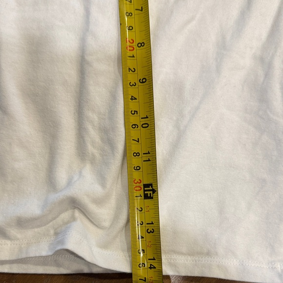 White Tee with Navy Embroidery - Picture 8 of 9